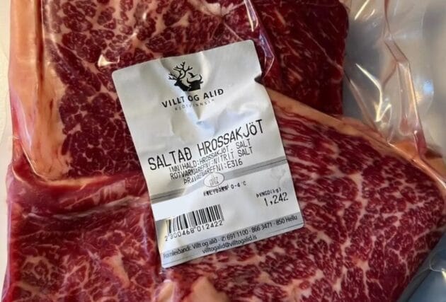 Saltað hrossakjöt frá Hellu