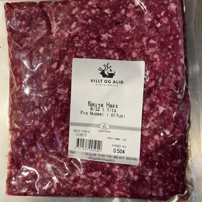 Ungnautahakk frá Hvammi, 8-12% - 5 x 500 g