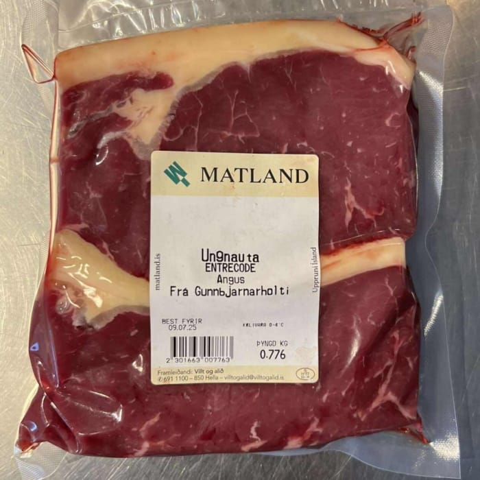 Ferskt entrecote af Angus frá Gunnbjarnarholti