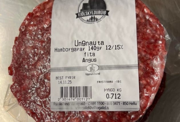 Hamborgarar (12-15%) af Angus frá Gunnbjarnarholti - 10 stk.
