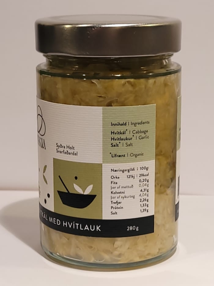 Sýrt hvítkál með hvítlauk - 280 g krukka - Image 2