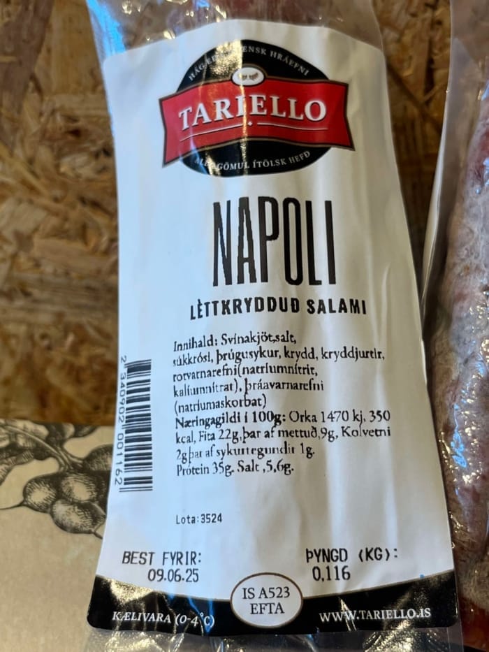 Napoli - léttkrydduð salamipylsa frá Tariello - 1 stk. - Image 2