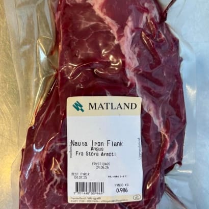 Ferskt Flat iron af 100% Angus frá Stóra-Ármóti