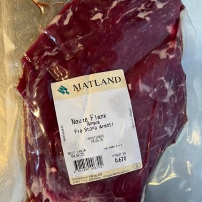 Fersk flanksteik af 100% Angus frá Stóra-Ármóti