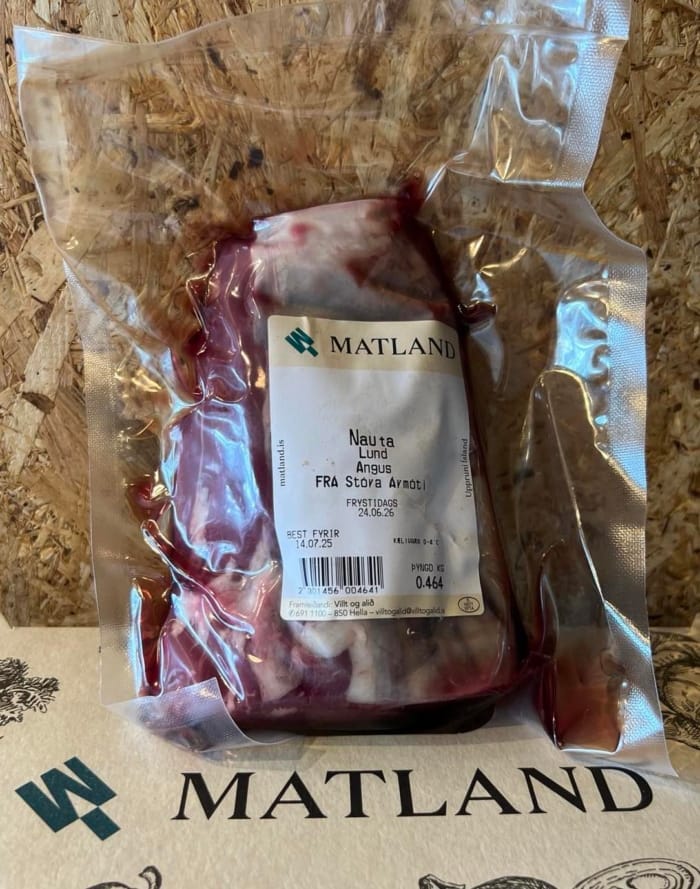 Fersk nautalund af 100% Angus frá Stóra-Ármóti
