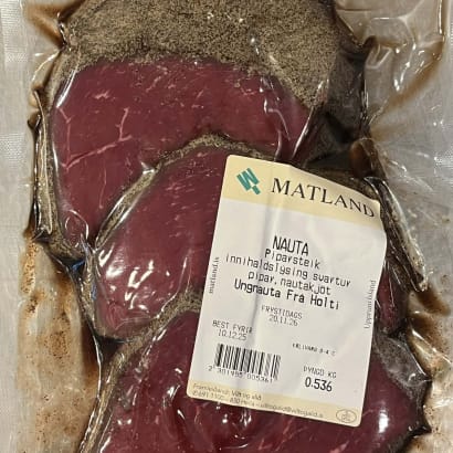 Piparsteikur af grasfóðruðum Angus frá Holti