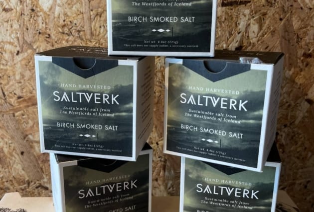 Birkireykt flögusalt frá Saltverki