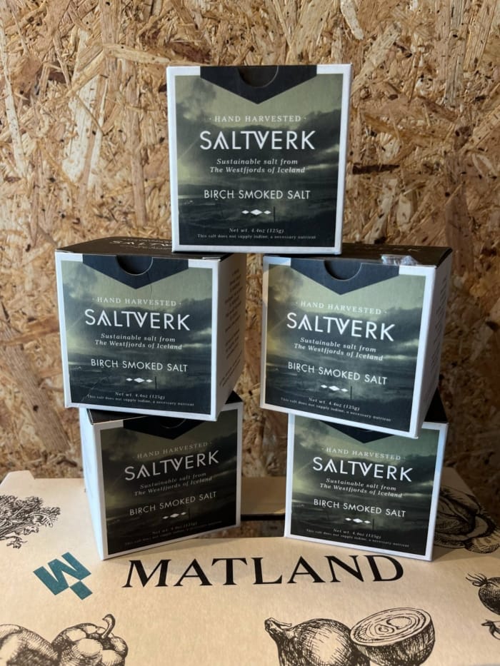 Birkireykt flögusalt frá Saltverki