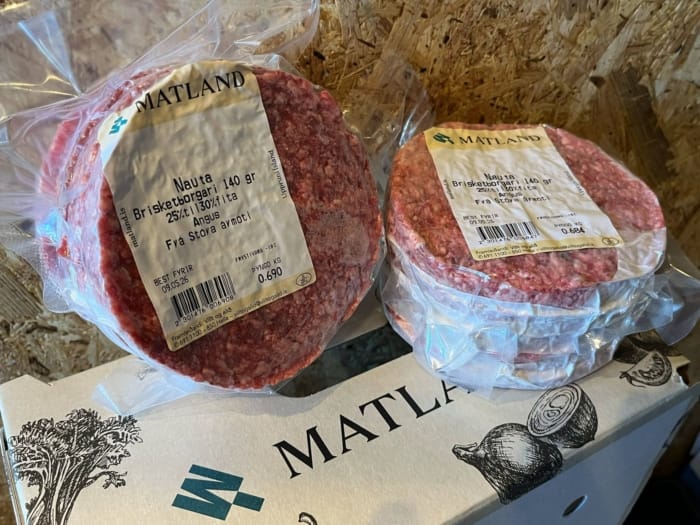 Brisketborgarar, 25-30% - Angus frá Stóra-Ármóti - 10 stk x 140 g