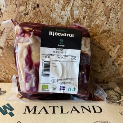 Ferskt lífrænt ribeye frá Neðra-Hálsi