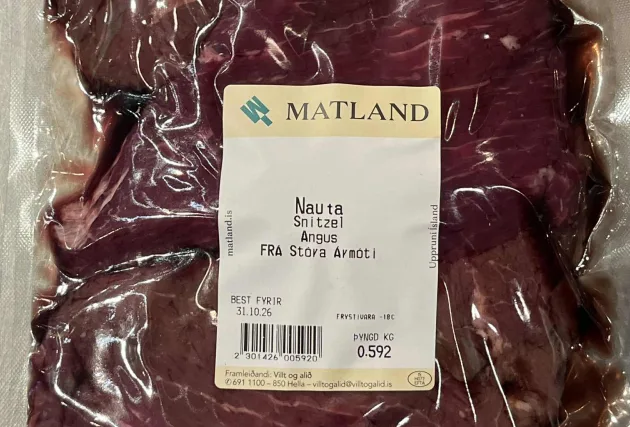 Snitsel af 100% Angus frá Stóra-Ármóti