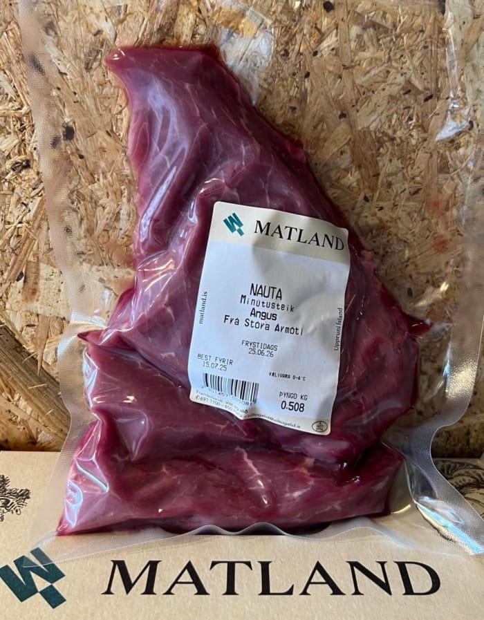 Fersk mínútusteik af 100% Angus frá Stóra-Ármóti