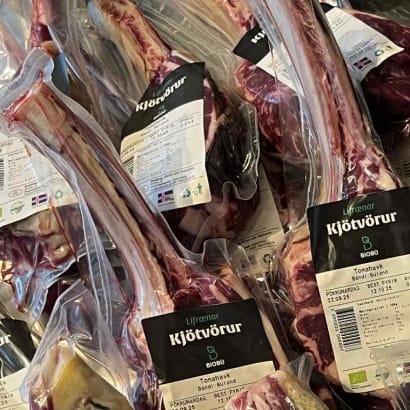 Lífræn fersk Tomahawksteik frá Búlandi