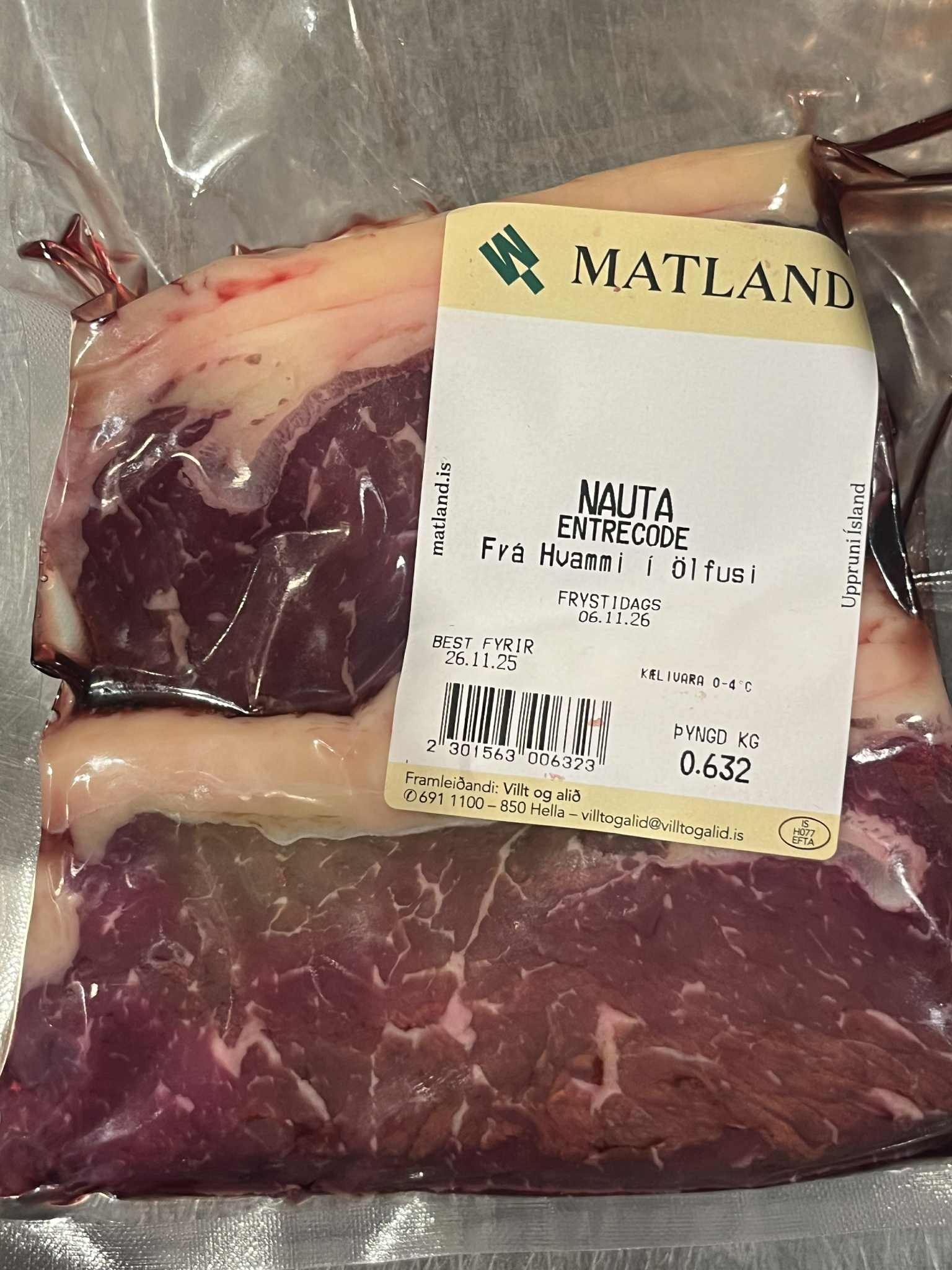 Ferskt entrecote frá Hvammi - Image 2