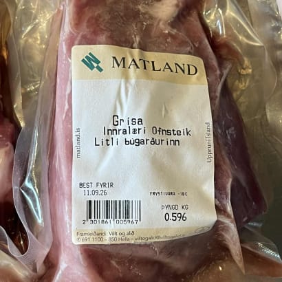 Ofnsteik (grísainnralæri) frá Litla búgarðinum