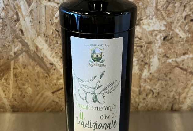 Il Tradisionale, lífræn ólífuolía frá Ítalíu - stór, 1 líter - glerflaska