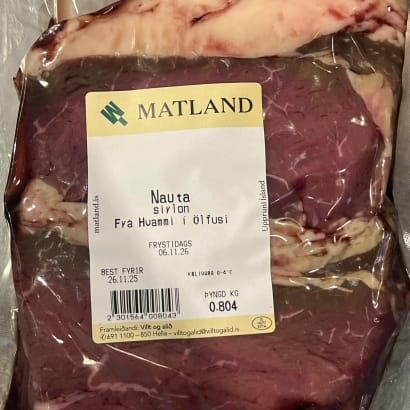 Ferskar Angus-sirloinsteikur frá Hvammi