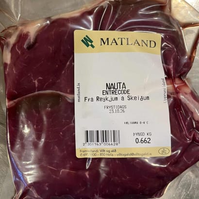 Entrecotesteikur frá Reykjum