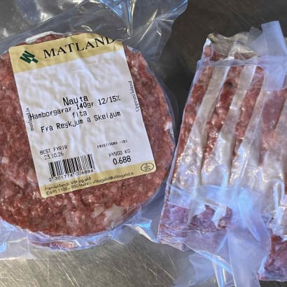 Hamborgarar - 12-15% - frá Reykjum - 10 stk x 140 g