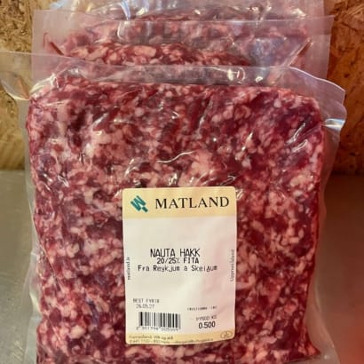 Ketóhakk (20-25%) frá Reykjum - 5 x 500 g