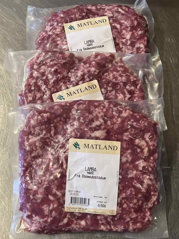 Lambahakk frá Böðmóðsstöðum - 3 x 500 g