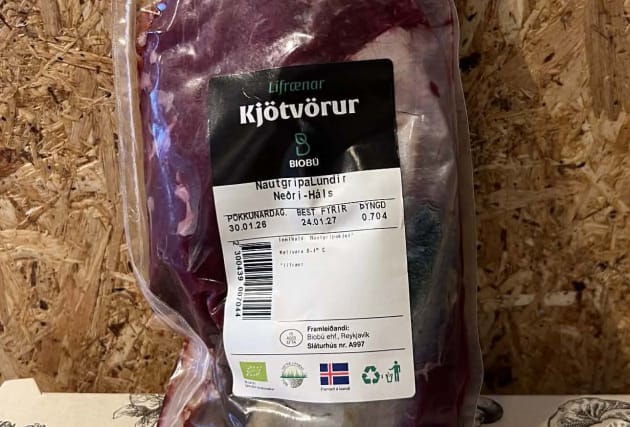 Fersk lífræn nautalund frá Neðra-Hálsi