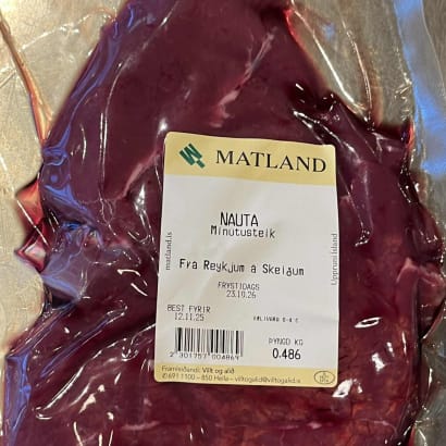 Mínútusteikur frá Reykjum