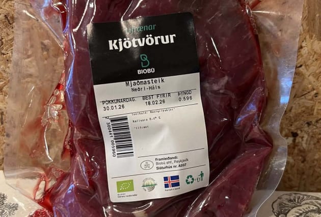 Fersk lífræn mjaðmasteik frá Neðra-Hálsi