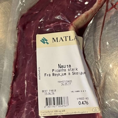 Fersk Pichanasteik frá Reykjum
