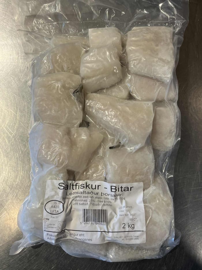 Saltfiskur - léttsaltaður þorskur í bitum - 2 kg - Image 2