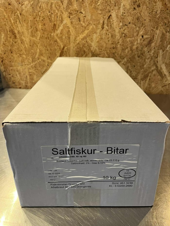 Saltfiskur - léttsaltaður þorskur í bitum - 10 kg - Image 2