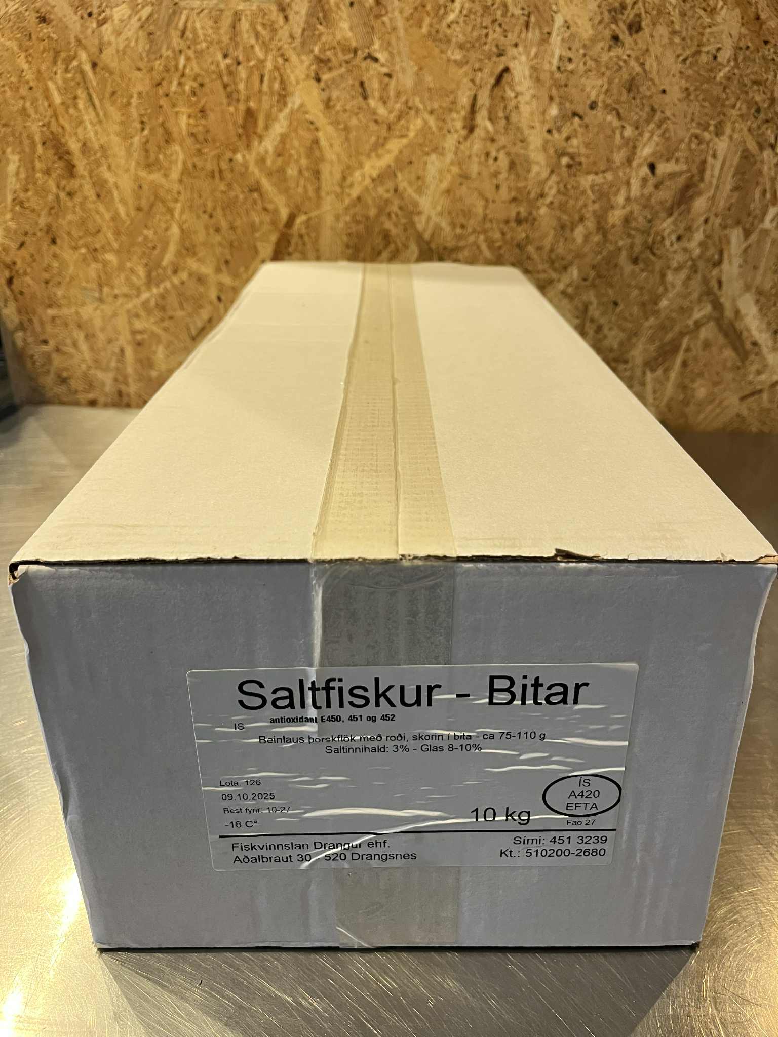 Saltfiskur - léttsaltaður þorskur í bitum - 10 kg - Image 2