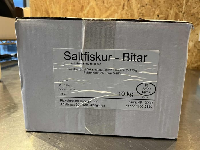 Saltfiskur - léttsaltaður þorskur í bitum - 10 kg - Image 3
