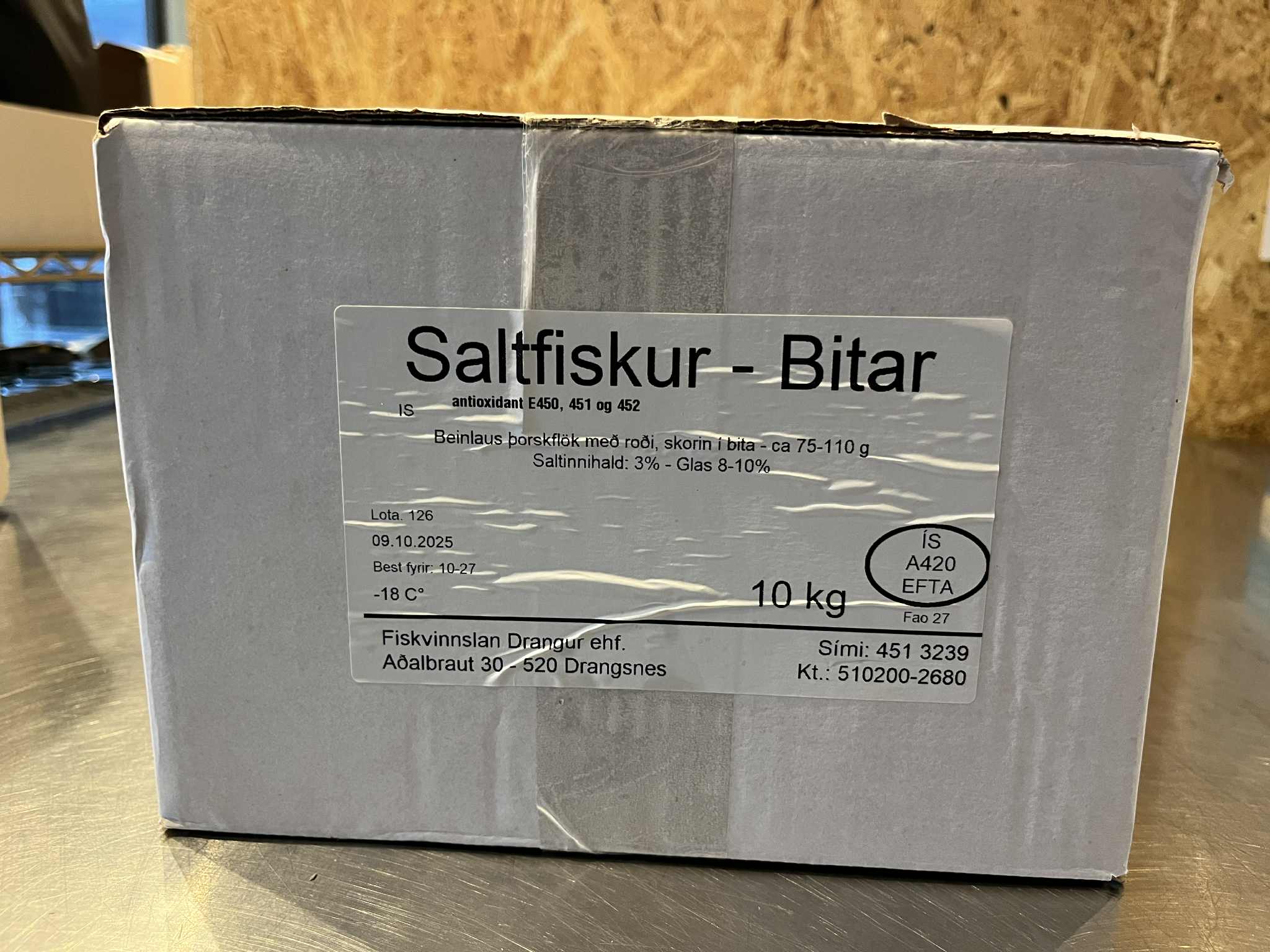 Saltfiskur - léttsaltaður þorskur í bitum - 10 kg - Image 3