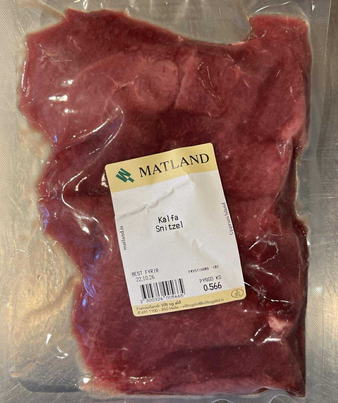 Kálfasnitsel frá Norðtungu