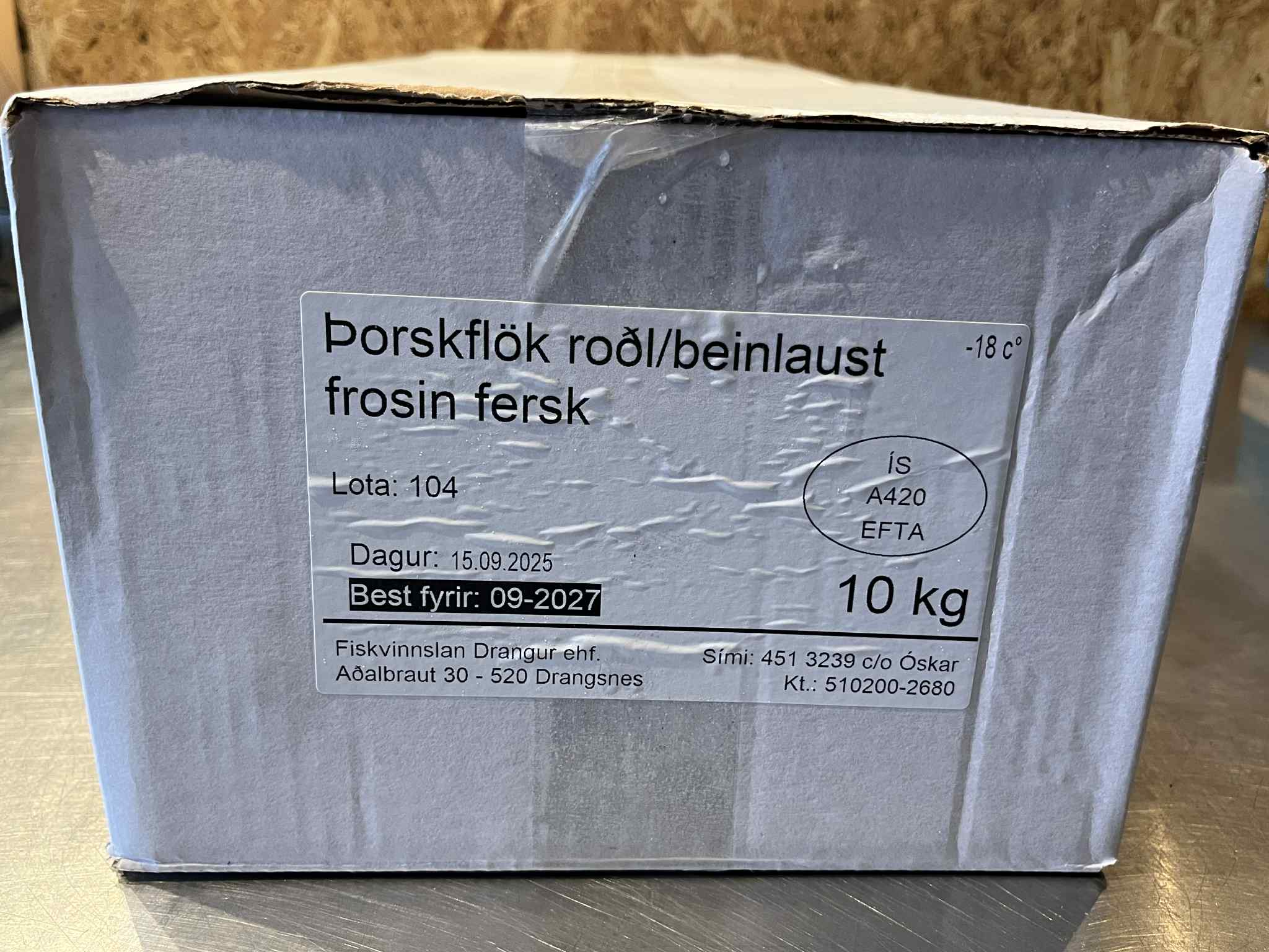 Þorskflök, roðlaus og beinlaus - 10 kg - Image 4