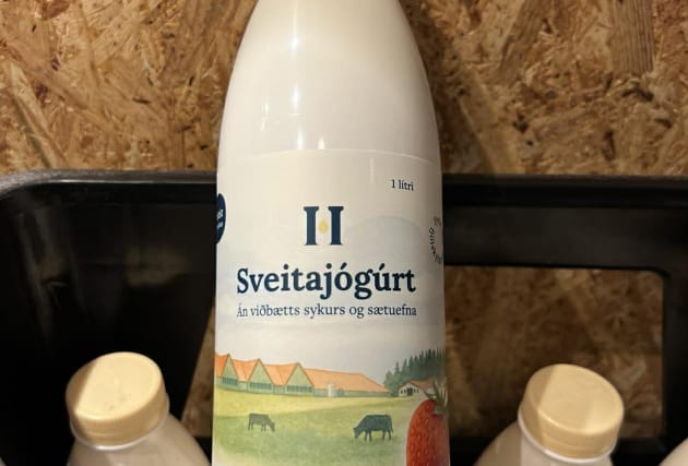 Sveitajógúrt með jarðarberjabragði frá Gunnbjarnarholti