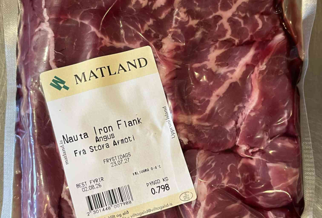 Flat iron af 100% Angus frá Stóra-Ármóti