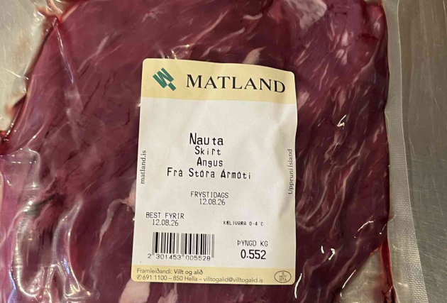 Ferskt ytra skirt af 100% Angus frá Stóra-Ármóti