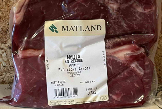 Ferskt Entrecote af 100% Angus frá Stóra-Ármóti