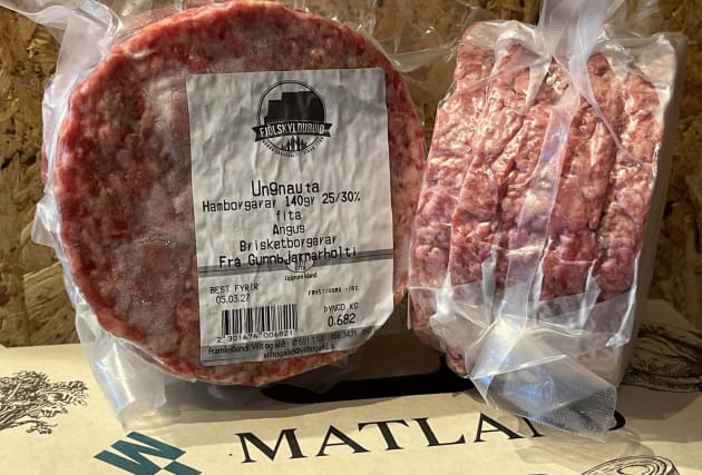 Brisketborgarar (25-30%) af Angus frá Gunnbjarnarholti - 10 stk.