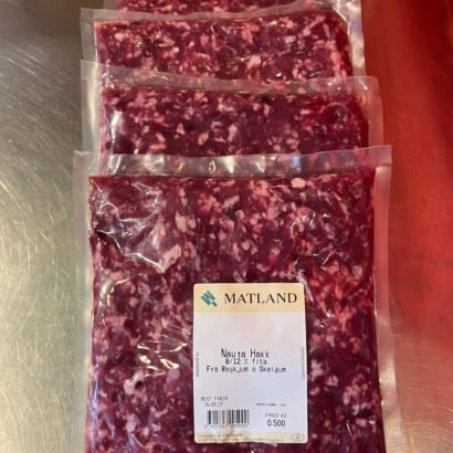 Nautahakk (8-12%) frá Reykjum - 5 x 500 g