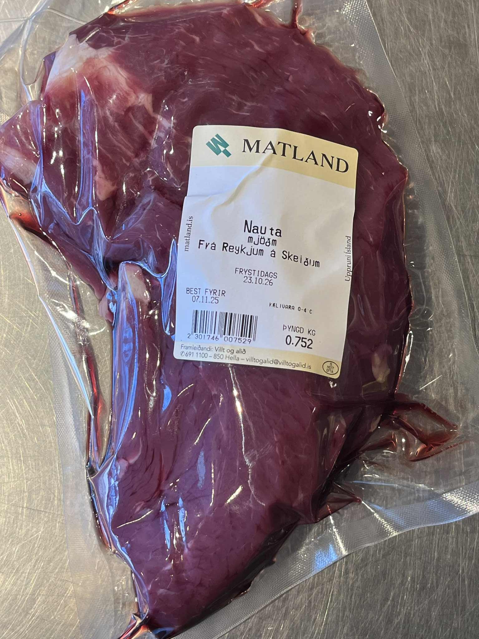 Mjaðmasteik frá Reykjum