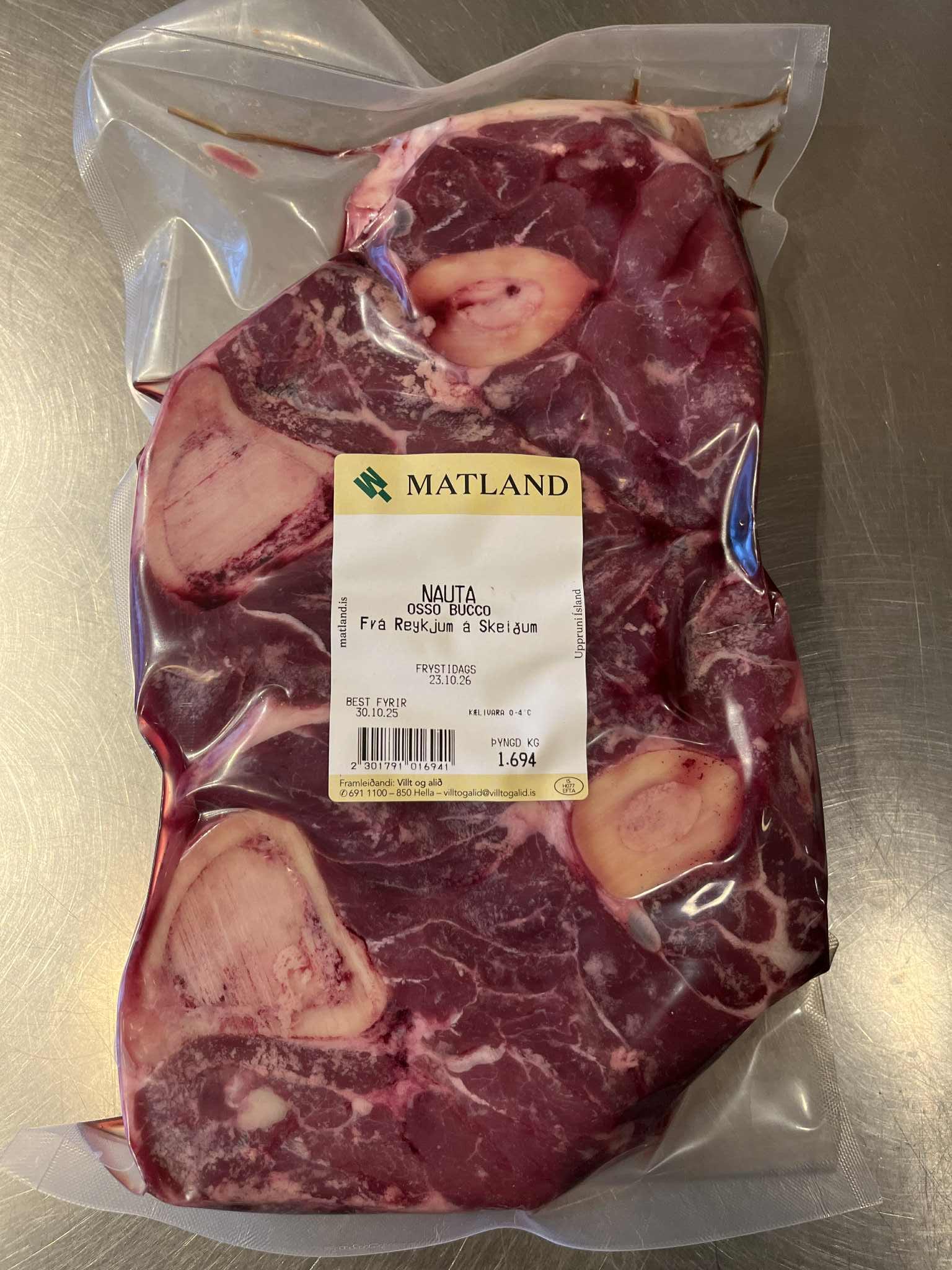 Osso bucco frá Reykjum