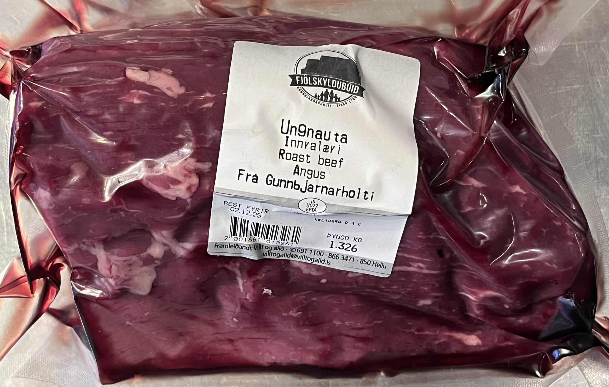 Roastbeef af Angus frá Gunnbjarnarholti