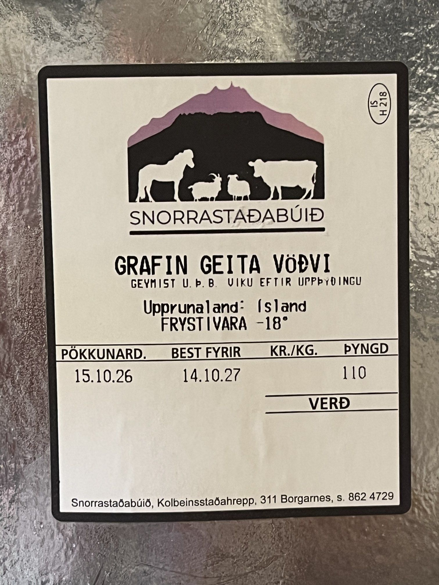 Grafinn geitavöðvi frá Snorrastöðum - Image 2