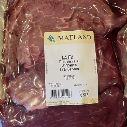 Ferskar mínútusteikur af Angus frá Gerðum