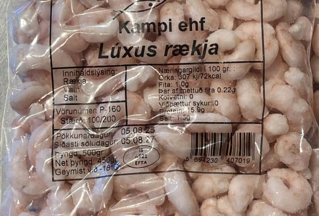 Lúxusrækja - úthafsrækja að vestan - 1 kg (2 x 500 g)