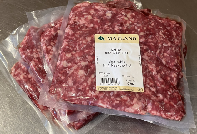 Litlir pakkar af ungnautahakki frá Reykjahlíð - 5 x 300 g