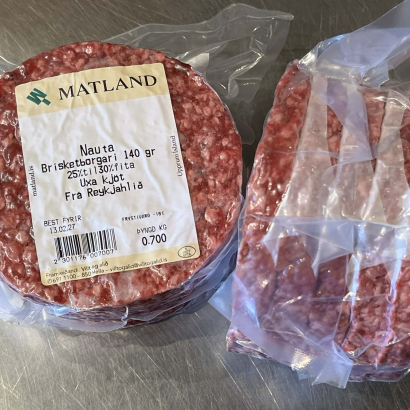 Brisketborgarar (20-25%) frá Reykjahlíð - 10 stk.